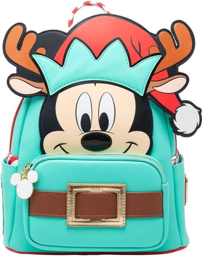Disney Loungefly Mini Backpack Christmas Mickey Reindeer