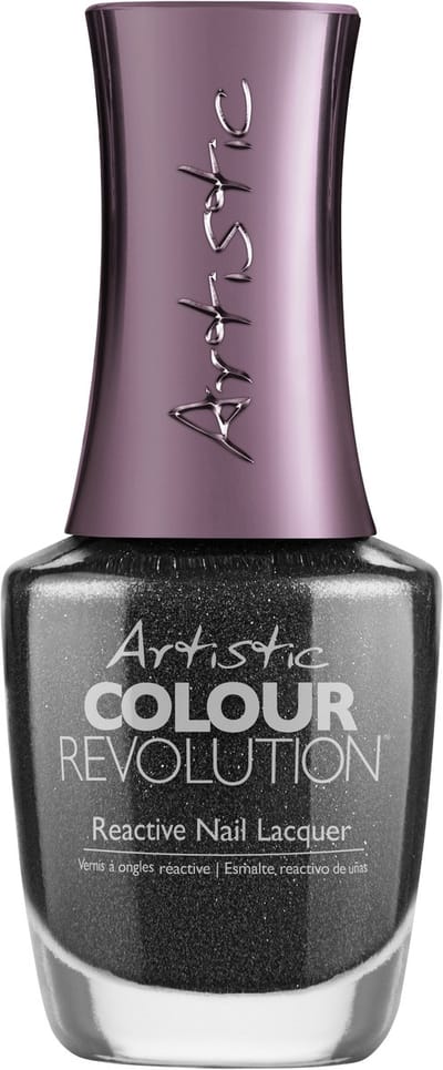 Artistic Nail Design Colour Revolution 'Grit & Glitter' (Zwart Zilver Shimmer )