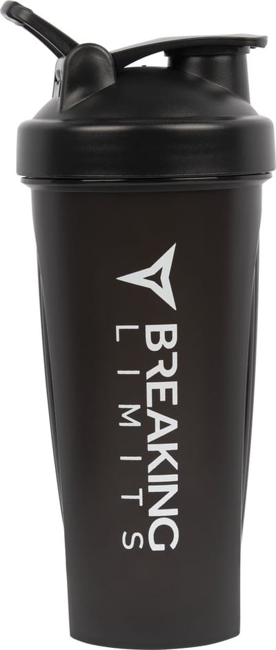Breaking Limits Shakebeker - 700 ml - Met Mixbal - Shaker - Drinkfles - Zwart