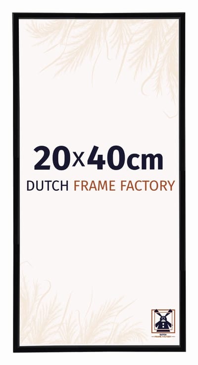 Fotolijst 20x40 cm - Kunststof - Zwart Hoogglans - Angers