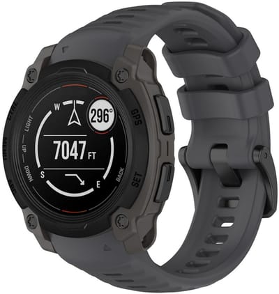 Siliconen bandje - geschikt voor Garmin Instinct E 40mm - donkergrijs