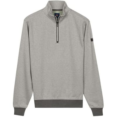 Baileys Trui Yarn Dyed Jacquard Interlock Sweat Soft Grey / male