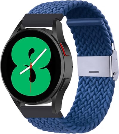 By Qubix - Braided nylon bandje - Blauw - Geschikt voor Xiaomi Mi Watch / Geschikt voor Xiaomi Watch 2 / Geschikt voor Xiaomi Watch S1 / S2 / S3 / S4 (47mm)