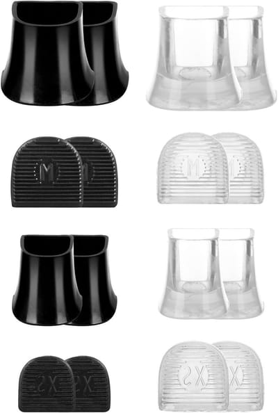 Beschermhoezen voor Schoenen, Rubber Ondersteuning, Herstelset voor Hakken, Verstelbare Maten XS, S, M, L, 15 x 10.5 x 2 cm