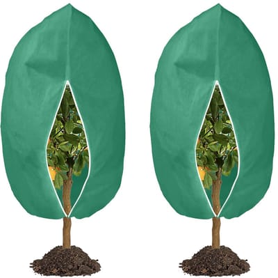 Unyqoos® Herbruikbare plantenhoes voor winterbescherming met ritssluiting en trekkoord