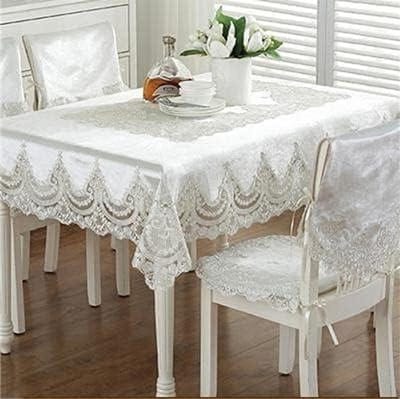 Luxe Tafelkleed - Kant Rand - Decoratie Tafel - Bloemen Patroon - 85x85cm - A