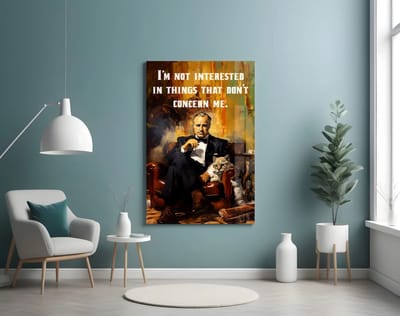 Glasschilderij - Godfather - 110x70x0.4 cm
