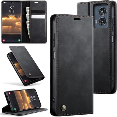 Geavanceerde PU Leren Hoes voor Edge 50 Fusion, Wallet Flip Stand, Magnetische Sluiting, Schokbestendig en Kaartenhouder