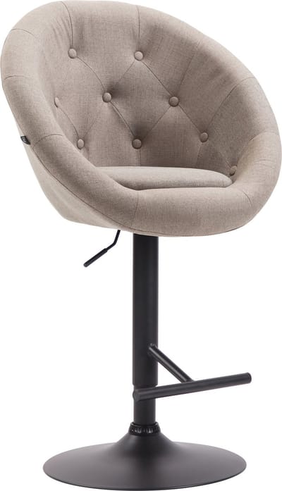CLP London V2 Barkruk Stof taupe zwart