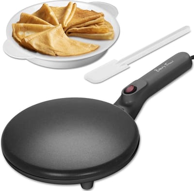 Crêpe Machine - Pannenkoekenmaker Elektrisch - Ontbijt Maken - Antiaanbaklaag - 20 cm - Grafiet