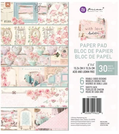 Prima Marketing With Love 6x6 Inch Paper Pad (996222)
