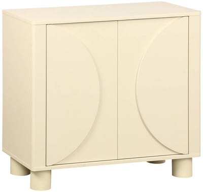 sweeek - Kastje met houteffect 2 omkeerbare deuren 80cm - pondi