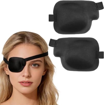 Blinddoek Set - 3D Slaapmasker - Ontspannen Slapen - Verstelbare Band - 2 Stuks - Zwart