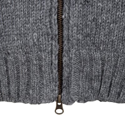 Gebreid Wollen Dames Vest van Schapenwol met Polyester Fleece voering en afneembare capuchon - SHAKALOHA - W Woodcord DLX S