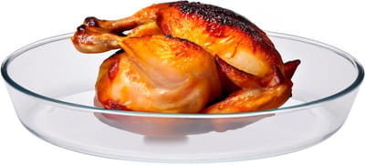 Alpina Ovenschaal van borosilicaat glas - ovaal - 3 Liter - 35 x 24 x 6.5 cm - serveerschaal