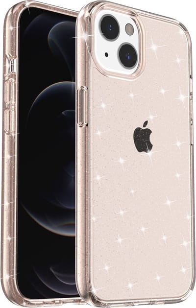 Coverup Hoesje - Geschikt voor iPhone 15 Hoesje - Coverup Glitter TPU Back Cover - Goud