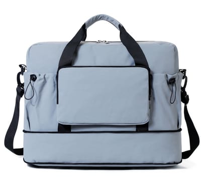 Ruime sporttas – Met nat-/droogvak – Reistas – Unisex sport- en reistas – blauw – 48 x 20 x 26 cm
