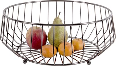 Present Time Fruitmand Linea Kink - IJzer Gun Metal - Large - 34x14,5cm - Scandinavisch