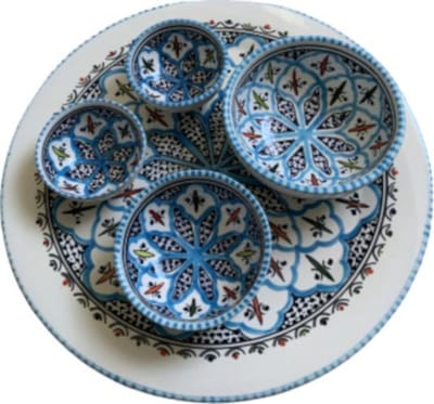 Tapas Party set 5 delig Turquoise Blue Fine | TP.PY.TB | Dishes & Deco
