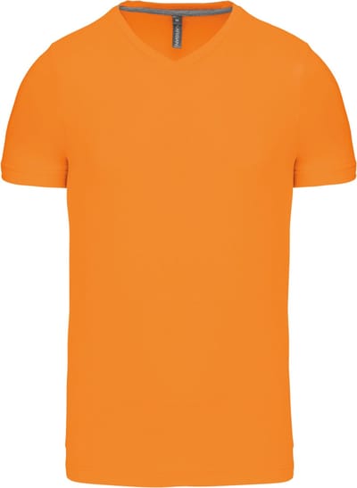 Kariban T-shirt V-hals korte mouwen K357 - orange - L