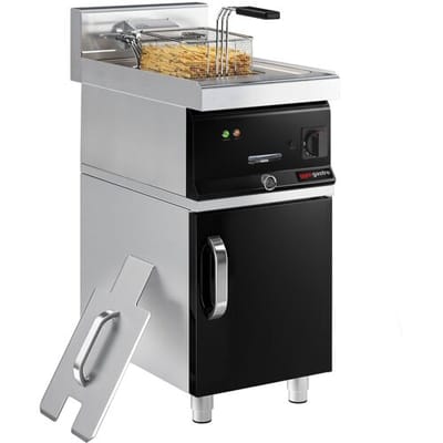 GGM Gastro Elektro Fritteuse - 10 Liter - 9 kW - inkl. Unterbau mit 1 Tür