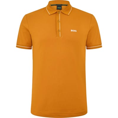 Boss Paddy-poloshirt met korte mouwen voor heren (Donkergeel)