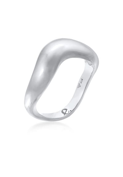 Elli PREMIUM - Ring - Elli PREMIUM Ring Dames Golven Trend Organiek in 925 sterling zilver - Dames