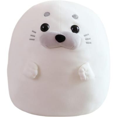 Squishy Dikke Zehond Poppen Knuffel Ultrazacht Wit Blauw Aquatisch Cartoon Dier Kussen Dons Katoen Gevuld Knuffeldier Cadeau 40cm