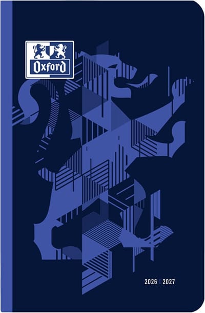 SnelShoppen - Oxford Magic schoolagenda 2017-2018, 1 dag per pagina, 352 pagina's, 12x18 cm, zwart, ideaal voor school, studenten, planning, organisat