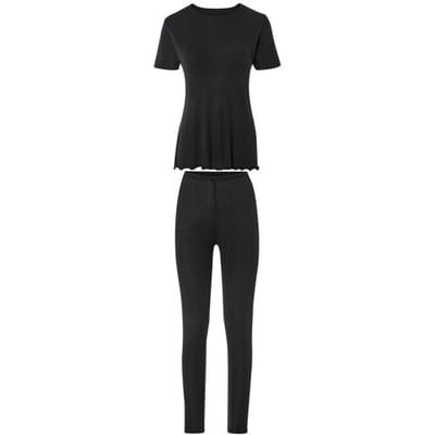 ESMARA Dames loungeset 2-delig (Zwart, S (36/38))