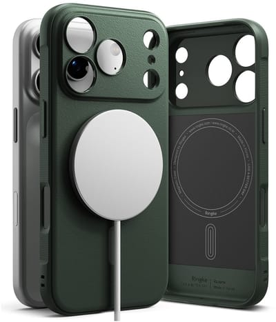Ringke Onyx Magnetic | Hoesje Geschikt voor Apple iPhone 17 Pro | Compatibel met MagSafe / Qi2 | Back Cover Flexibel TPU | Groen