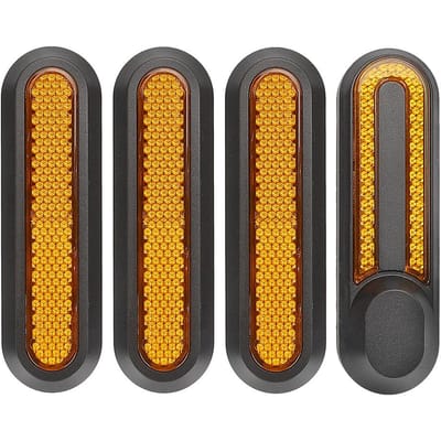 Set van 4 Elektrische Scooter Wielnaafkappen Vork Reflecterende Strips Wielzijde Decoratieve Afdekking met geel
