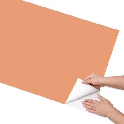 Coloray Meubel Wrap Folie - Oranje Meubelfolie - 65x130 cm - Decoratiefolie Zelfklevend Pastel oranje - Meubelfolie Zelfklevend - Minimalist Meubelfolie - Wrapfolie Keuken - Wanddecoratie - Achtergronden en patronen
