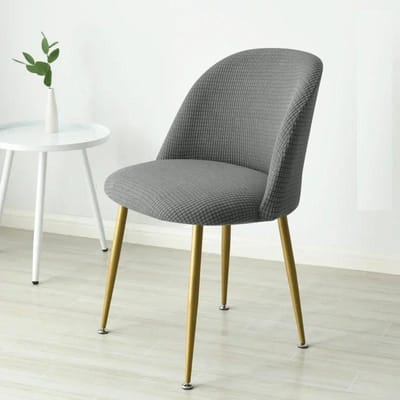Polar Fleece Lage Rug Stoelhoes Accent Korte Rug Eetkamerstoel Slipcovers Gebogen Stoelhoezen Elastische Funda Silla Stoelhoes 1pc
