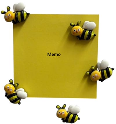 TLVX 5 stuks Vrolijke 3D Bijen Magneten / Leuke Koelkast Magneten / Sterke Foto Magneet Wesp / Speel- en Leer Magneten / School / Whiteboard / Decoratief / Boodschappenlijst / Notitie / Memo bord / Kantoor / Schoolbord / Magnetisch / Kleur Magneetjes