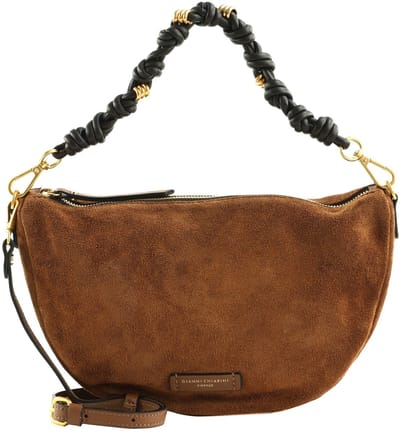 GIANNI CHIARINI Leren schoudertas Cleo Shoulder Bag Cognac Lichtbruin