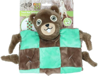 AFP Dig It Treat Mat - Dierenspeelgoed - Mentale Uitdaging - Hondenpuzzel - Traktatiemat - Met piepers & Kraakgeluidjes - Eekhoorn - 60 x 34 cm