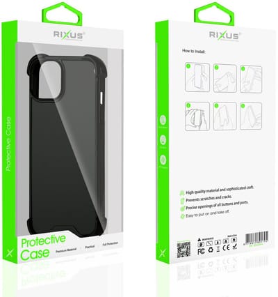 Rixus Anti-Burst Case For iPhone 14 Pro Black