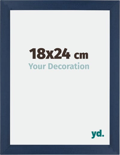 Your Decoration - Fotolijst 18x24 cm - MDF - Donkerblauw Geveegd - Mura