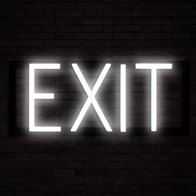 EXIT - Lichtreclame Neon LED bord verlicht | SpellBrite | 36 x 16 cm | 6 Dimstanden & 8 Lichtanimaties | Reclamebord neon verlichting
