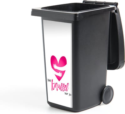 Container sticker Sterkte - Quote - Hartje - Knuffel - 44x98 cm - Kliko sticker