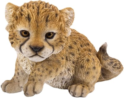 HotAnt Tuinbeeld dieren - Zittende Cheetah (Polystone) - Voor buiten - Tuin decoratie - Cadeau