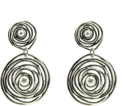 Behave - Ronde oorhangers met parelaccent - Tijdloos elegant