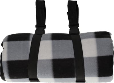 Norlander Picknickkleed - Met fietsdrager - Geruit - 120 x 135 cm - Grijs