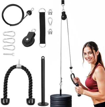 Allecto - Fitness Kabel Pulley Systeem - Kabeltraining - Multifunctioneel Thuis Gym Systeem - Gewicht Hef Kabel Machine - Geschikt voor Spieropbouw...