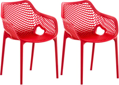 CLP Air Set van 2 Tuinstoelen - Stapelbaar - UV-lichtbestendig - Waterafstotend - rood