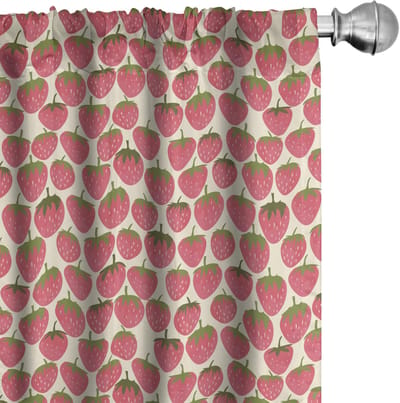 ABAKUHAUS Voorhang – 2x75x225 cm – Microfaser – Donker koraal olijfgroen