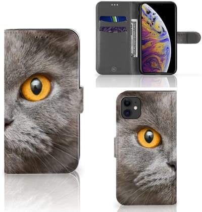 Telefoonhoesje met Pasjes Apple iPhone 11 Britse Korthaar