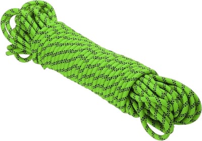 Polypropyleen Touw - Gevlochten Koord - Bevestigen en Knopen - Hoge Treksterkte - 9mm 30m - Groen Zwart