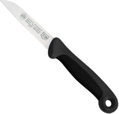 RÖR Solingen Schilmesje Extra Grip – RVS Lemmet Recht – 17,5 cm – Zwart met Zwart